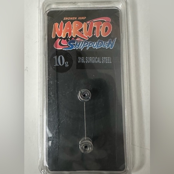 Steel Naruto Shippuden Leaf Cutout TunnelPlug 2 Pack/10g - Picture 2 of 4